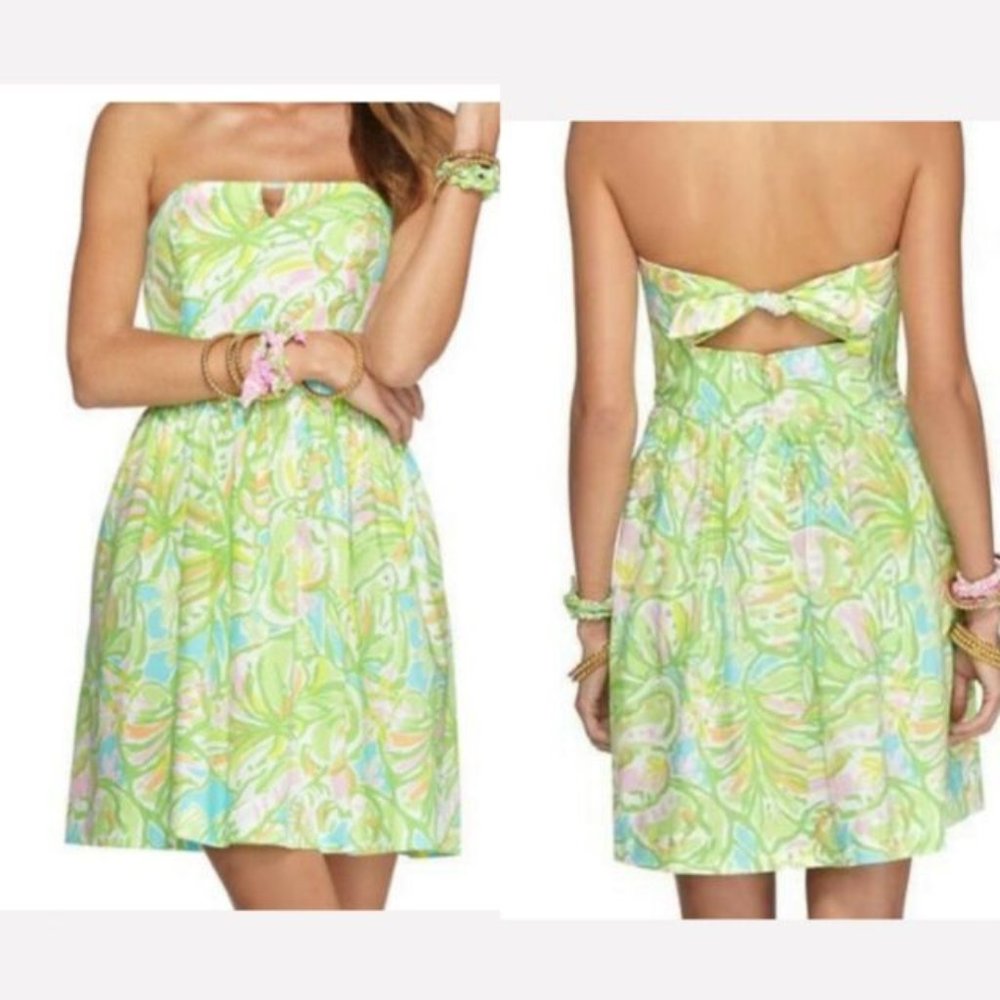 Lilly Pulitzer Strapless Richelle Dress Green